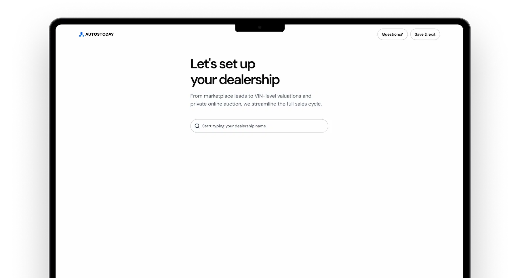 Create your dealer account step