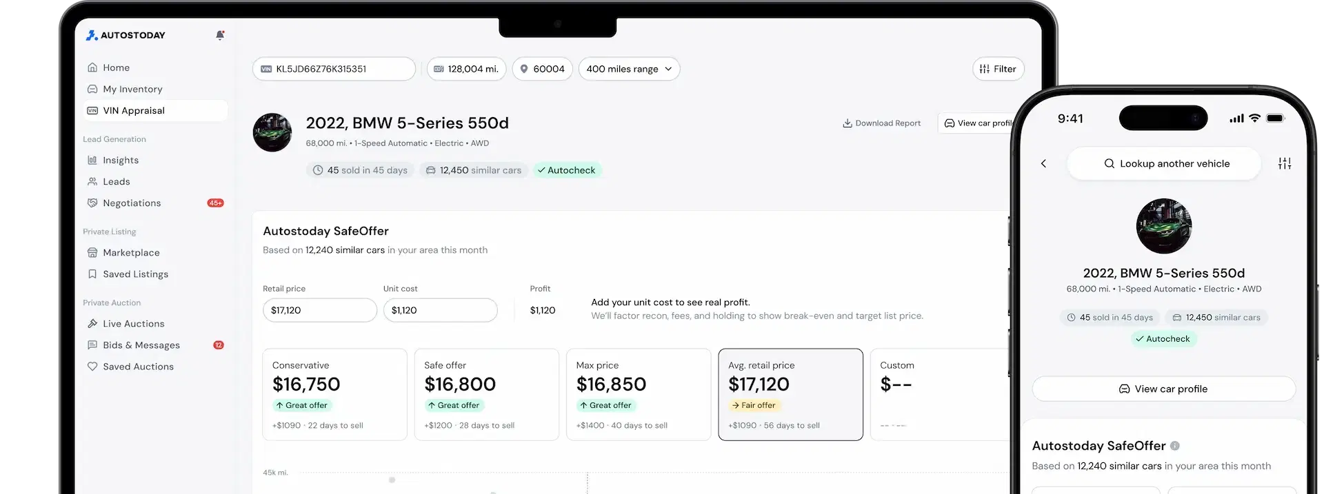Use VIN Apprasial Mockup